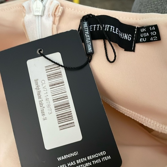 Pretty Little Thing High Waisted Scuba Trouser Pants - Picture 7 of 9